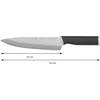 Wmf Kineo šefo peilis 33 cm, pagamintas Vokietijoje, aštrus virtuvinis peilis, Performance Cut, kinetinis dizainas, specialus plieno ašmuo, ašmenys 20 cm