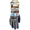 Wonder Grip Wg-333 Rock & Stone darbo pirštinės su dviguba latekso danga, atsparios įpjovimams, apsaugančios nuo šalčio, karščiui atsparios pirštinės patikimam sukibimui, dydis L/9, pilkos ir juodos