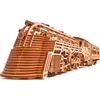 Wood Trick Atlantic Express traukinys 3d mediniai galvosūkiai suaugusiems ir vaikams konstruoti - 67,8 x 10,1 cm - važiuoja iki 2,7 metro - mechaninis lokomotyvo modelio rinkinys suaugusiems ir vaikams