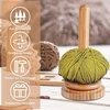 Wool Ball Holder Wood, siūlų laikiklis be mazgų, vilnos vyniotuvas su rutuliniu guoliu, vertikalus siūlų laikymas, dovana nėrimo mėgėjams, nėrimo mezgimo amatų reikmenys
