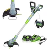 Workpro akumuliatorinis vejos pjoviklis 20 V su 2,0 Ah akumuliatoriumi ir greituoju įkrovikliu, 25 cm pjovimo plotis, 90° besisukanti trimerio galvutė, teleskopinė rankena, 20 dalių, įskaitant nailoninę mentę sodui