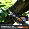 Worx Nitro Wg330e.9 akumuliatorinės genėjimo žirklės 20 V - lengvas pjovimas dėl elektrinės pavaros, bešepetėlinis variklis, be akumuliatoriaus ir įkroviklio, juodos/oranžinės
