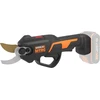 Worx Nitro Wg330e.9 akumuliatorinės genėjimo žirklės 20 V - lengvas pjovimas dėl elektrinės pavaros, bešepetėlinis variklis, be akumuliatoriaus ir įkroviklio, juodos/oranžinės