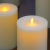 Wroxipel Bekvapis, judančios liepsnos imitacijos, valdomi nuotoliniu pulteliu ir su laikmačio funkcija, 10 cm x 15 cm led žvakės, pagamintos iš tikro vaško, veikiančios su baterijomis, mirgančios dramblio kaulo spalvos, 2 aukštų žvakių pakuotė