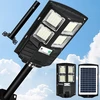 Wsatn 400 W led saulės gatvės šviestuvas, 6500 K saulės šviestuvai lauko naudojimui su judesio davikliu, ip65 vandeniui atsparus lauko gatvės šviestuvas su nuotoliniu valdymu