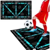 Wtzwyfwj futbolo kilimėlis, 60 x 90 cm futbolo treniruočių kilimėlis, mėlynas futbolo žingsnių treniruočių kilimėlis, neslystantis futbolo kilimėlis treniruotėms, futbolo kilimėlis, kamuolio kontrolė, futbolo treniruočių įranga paaugliams
