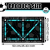 Wtzwyfwj futbolo kilimėlis, 60 x 90 cm futbolo treniruočių kilimėlis, mėlynas futbolo žingsnių treniruočių kilimėlis, neslystantis futbolo kilimėlis treniruotėms, futbolo kilimėlis, kamuolio kontrolė, futbolo treniruočių įranga paaugliams