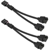 Wuiowppic 2 vnt. Usb 2.0 9 kontaktų moteriškas į dvigubą ilgintuvą/9 kontaktų vyriškas 9 kontaktų Usb 2.0 pagrindinės plokštės nailoninis pintas kabelis kompiuterio vidinei pagrindinei plokštei, juodas