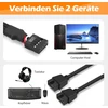 Wuiowppic 2 vnt. Usb 2.0 9 kontaktų moteriškas į dvigubą ilgintuvą/9 kontaktų vyriškas 9 kontaktų Usb 2.0 pagrindinės plokštės nailoninis pintas kabelis kompiuterio vidinei pagrindinei plokštei, juodas