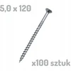 Wurth Wupofast Pz 2 Medvaržtis medžiui 5x120/70 5x120mm x 100 vnt.
