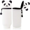 Wvfhvisl Kawaii pieštukinė 2 in 1 minkšta animacinė pieštukinė silikoninė teleskopinė pieštukinė miela panda vaikams mokyklai namų biuro reikmenys, vienspalvė, išplečiama pieštukinė