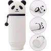 Wvfhvisl Kawaii pieštukinė 2 in 1 minkšta animacinė pieštukinė silikoninė teleskopinė pieštukinė miela panda vaikams mokyklai namų biuro reikmenys, vienspalvė, išplečiama pieštukinė