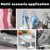 Xbfocnh siurbtukas su sriegiu ir rievėtu veržle, 15 vnt. Pvc siurbtukų pakuotė, skaidrūs siurbtukai be gręžimo, siurbtukų kabliukai, ypač stiprūs langams, automobiliui, dekoravimui, kabinimui, 8 x 25 mm