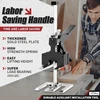Xclifes Arm Tool Lifter, 2 vnt. darbo jėgą taupantis sienų plytelių rūšiuotuvas, daugiafunkcis aukščio reguliavimas, kėlimo įrenginys, durų panelė, kėlimo lenta, keltuvas, darbo jėgą taupantis įrankis vyrams