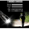 Xhp70 Led įkraunamas žibintuvėlis 200 000 liumenų Led žibintuvėlis itin ryškus vandeniui atsparus taktinis žibintuvėlis maitinamas baterijomis 5 šviesos režimai žibintuvėlis stovyklavimui žygiams ekstremalioms situacijoms (juodas)