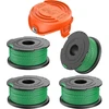 Black & Decker Xijiang Gh3000 žoliapjovės ritė, 4 x Sf-080 atsarginės ritės ir 1 x ritės dangtelis, skirtas Juodas & Decker Gh3000 Gl8033 Gl8033-qs Gl9035 žoliapjovei