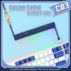 Xinmeng C03 spiralinis klaviatūros kabelis su pynimu, profesionalus Usb-c dvigubo apvalkalo aviacinis kabelis žaidimų klaviatūrai, Type-c į Usb-a su nuimama metaline aviacine jungtimi mechaninei klaviatūrai - mėlynas