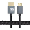Xiwai Mini Hdmi 2.1 jungtis (tėtis) į Hdmi jungtį (tėtis) 8k 60hz spiralinis kabelis 100cm, skirtas Hdtv kompiuteriui, nešiojamam kompiuteriui, monitoriui