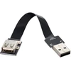 Xiwai usb 2.0 type a male to female flat fpc kabelis, skirtas fpv, diskams, skaitytuvams ir spausdintuvams