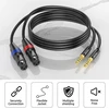 Xlr Moteriškas į 6.35 mm Trs Kabelis, 3m, 2 vnt.