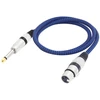 Xlr Moteriškas į 6.35mm Ts Kabelis, 1m, Nailoninė Pynė
