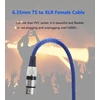 Xlr Moteriškas į 6.35mm Ts Kabelis, 1m, Nailoninė Pynė