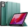 Xlttong dėklas, skirtas Lenovo Tab M11 11 colių 2024, palaiko automatinį pažadinimą/užmigdymą, trigubas stovas su rašiklio laikikliu, itin plonas dirbtinės odos išmanusis dėklas (žalias)