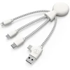 Xoopar Mr Bio 4-in-1 Usb laidas su skirtingais jungtimis, baltas