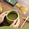 Xpex matcha šluotelė, matcha priedai, matcha plaktuvas, plastikinis matcha plaktuvas chasen matcha gaminimui ir maišymui, auksinio bambuko matcha žaliosios arbatos plaktuvas