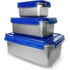 Xsquo Useful Tech 3 dalių 316 nerūdijančio plieno bento priešpiečių dėžutė, tinkama mikrobangų krosnelei, šaldytuvui, 2800 ml, 1400 ml, 600 ml, stovyklavimo priešpiečių dėžutė, priešpiečių dėžutė biurui, Vital Tools serijos bento