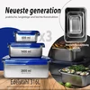 Xsquo Useful Tech 3 dalių 316 nerūdijančio plieno bento priešpiečių dėžutė, tinkama mikrobangų krosnelei, šaldytuvui, 2800 ml, 1400 ml, 600 ml, stovyklavimo priešpiečių dėžutė, priešpiečių dėžutė biurui, Vital Tools serijos bento