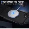 Xtcase dėklas, skirtas iphone 8 / iphone se 2020/2022, suderinamas su magsafe, matinis permatomas telefono dėklas, atsparus įbrėžimams pc + tpu buferis - juodas