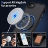 Xtcase dėklas, skirtas iphone 8 / iphone se 2020/2022, suderinamas su magsafe, matinis permatomas telefono dėklas, atsparus įbrėžimams pc + tpu buferis - juodas