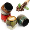 Xtdmj Espresso puodeliai 4 x 100 ml espresso puodelių rinkinys, rankų darbo porcelianiniai kavos puodeliai, aukštos kokybės storasieniai keraminiai espresso puodeliai, idealūs espresso, mocha, macchiato, arbatai