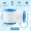 Xvoydt Type H baseino filtro kasetė, skirta Intex, filtro kasetės, suderinamos su Intex filtro siurbliais 28601/28602, Type H filtro kasetės filtrui, Size H filtras, skirtas 29007 siurbliui (pakuotė)