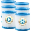 Xvoydt Type H baseino filtro kasetė, skirta Intex, filtro kasetės, suderinamos su Intex filtro siurbliais 28601/28602, Type H filtro kasetės filtrui, Size H filtras, skirtas 29007 siurbliui (pakuotė)