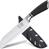 Xyj 7 colių virtuvinis peilis nerūdijančio plieno skaldytuvas daržovių mėsos pjaustymo peilis, virtuvės įrankiai, japoniškas santoku peilis su dėklu, krašto apsauga
