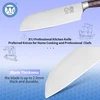 Xyj profesionalus japoniškas santoku peilis su plastikine įmaute, 17,78 cm daržovių virtuvinis peilis, nerūdijantis plienas, peilis mėsai pjaustyti, pakka medienos rankena, mėsmalė stovyklavimui lauke