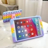 Xzc Push Pop dėklas, skirtas Ipad (a16) 11-osios/10-osios kartos (2022 10.9"/a16 2025 11") silikoninis smūgiams atsparus planšetinio kompiuterio dėklas su virvele (ipad 10-osios kartos 10.9 colio 2022)