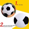 Xzjmy Futbolo pliušinė pagalvėlė, kimštas sportinis žaislas, dekoratyvinė apvali didelė futbolo pagalvė, 3d kamuolio formos pagalvė, dovana mergaitėms ar berniukams (juoda ir balta, 28 cm)