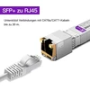 Xzsnet 10gbase-t Sfp+ siųstuvas-imtuvas, Sfp+ į Rj45, 10g varinis Sfp+ į eterneto modulį, suderinamas su Cisco Sfp-10g-t-s, Ubiquiti Unifi Uf-rj45-10g, Mikrotik, Meraki, Netgear, Tp-link ir daugiau, 1
