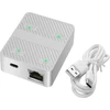 Yacsejao Ethernet skirstytuvas 1 į 2 išėjimus 100 Mbps tinklo ilgiklio adapteris su Usb C maitinimo laidu, tinklo Lan adapteris, skirtas Cat5/5e/6/7/8 kabeliui (vienu metu prijungiami 2 tinklo įrenginiai) (baltas)