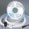 Yamlten 12 V Cob Led juosta, 6000 K, šaltai balta, Led juosta su judesio davikliu, maitinimo adapteris, 320 Led/m svetainei, spintai, miegamajam, „pasidaryk pats“ Led juosta 3 m