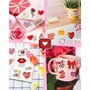 Yamobi Valentino dienos lipdukų rinkinys, 50 vienetų estetinių lipdukų, atsparūs vandeniui, ideali romantiška dekoracija Valentino dienai, "pasidaryk pats" amatams ir dovanoms