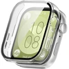Yaodle dėklas, skirtas huawei watch fit 3, apsauginis dėklas, pc itin plonas hd grūdintas stiklas, atsparus įbrėžimams 360° visapusiška ekrano apsauga (through)