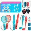 Yavocos 14-in-1 switch sports žaidimų priedų rinkinys, skirtas nintendo switch/switch oled, switch priedų rinkinys su klavišų dangteliais