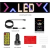 Yayza! universalus led slenkantis šriftas, rgb programuojamas lankstus led matricos ekranas, 595 x 120 mm panelės tekstas vakarėliams, parduotuvei, reklaminiam skydeliui, automobiliui, sunkvežimiui