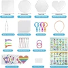 Yeslusy karoliukų rinkinys - blizgantys karoliukai 5 mm papildymo rinkinys su plokštelėmis, šablonais ir priedais rūšiavimo dėžutėje gimtadienio kalėdinei dovanai vaikams "pasidaryk pats" (24 spalvos / 6300 vienetų), apvalūs