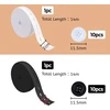 Yewseas 2 vnt. 14 m elastinė juosta su sagų kilpelėmis, juoda ir balta, elastinės juostos plotis 20 mm ir 20 sagų, elastinė siuvimo juosta kelnėms, sijonams, galvos juostai