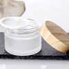 Yhskjcd 6 šaldytų indelių rinkinys, tepalo indeliai, 30 ml, kremo indeliai užpildymui, mažas indelis su mediniu dangteliu, permatomas mėginio buteliukas kosmetiniam kremui, kremui, akių losjonui